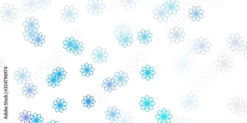 Light Blue, Yellow vector natural layout with flowers.