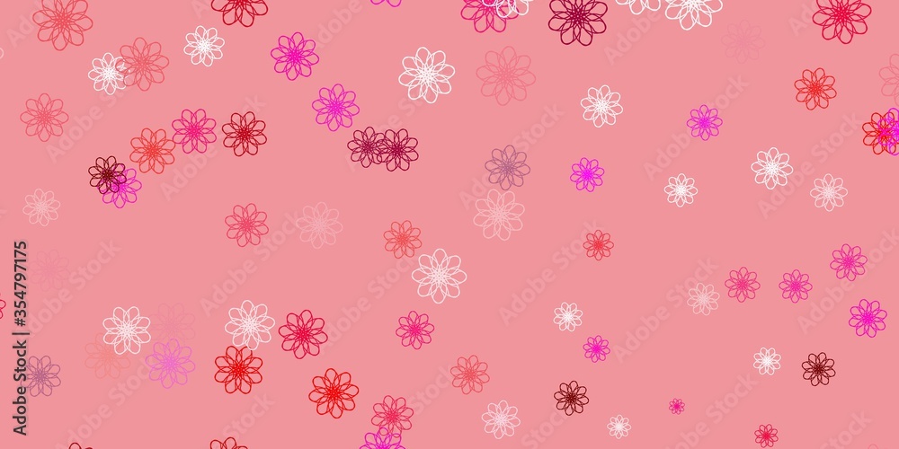 Light Pink, Yellow vector natural artwork with flowers. Light Pink, Yellow vector natural artwork with flowers.