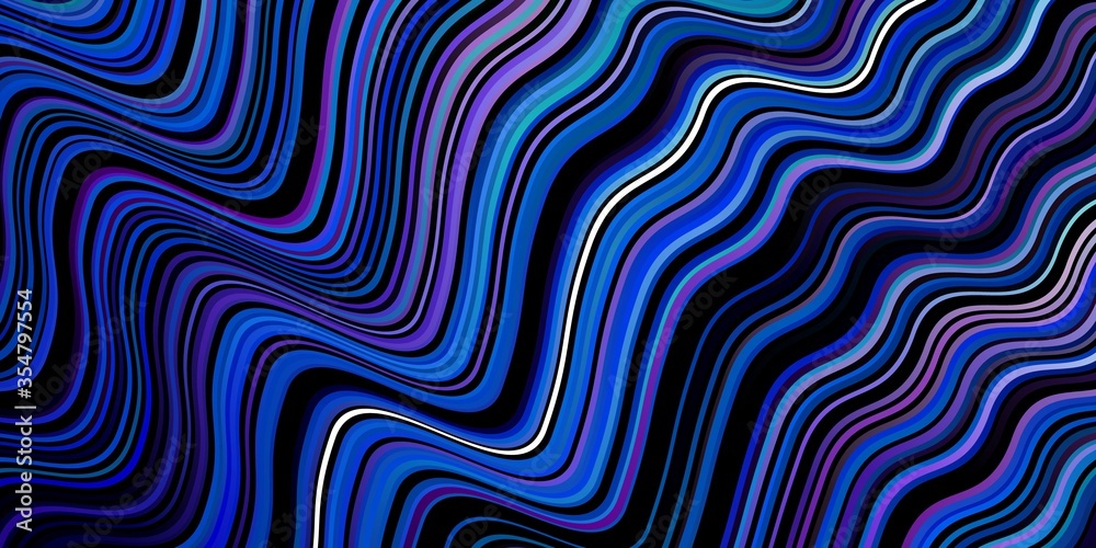 Dark Pink, Blue vector template with curved lines. Dark Pink, Blue vector template with curved lines.