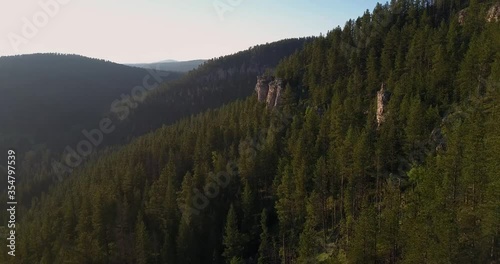 Black Hills National Forest, South Dakota, Aerial Drone Shot