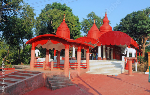 Tripura,India-24 January 2015: Kasba kali tample. The popular sakti shirne temple is 31 away from agartala and besides the international border between India and Bangladesh photo