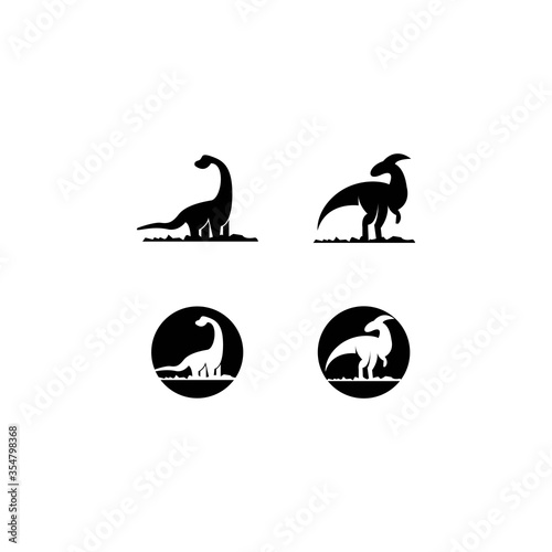 Brontosaurus logo template vector icon design