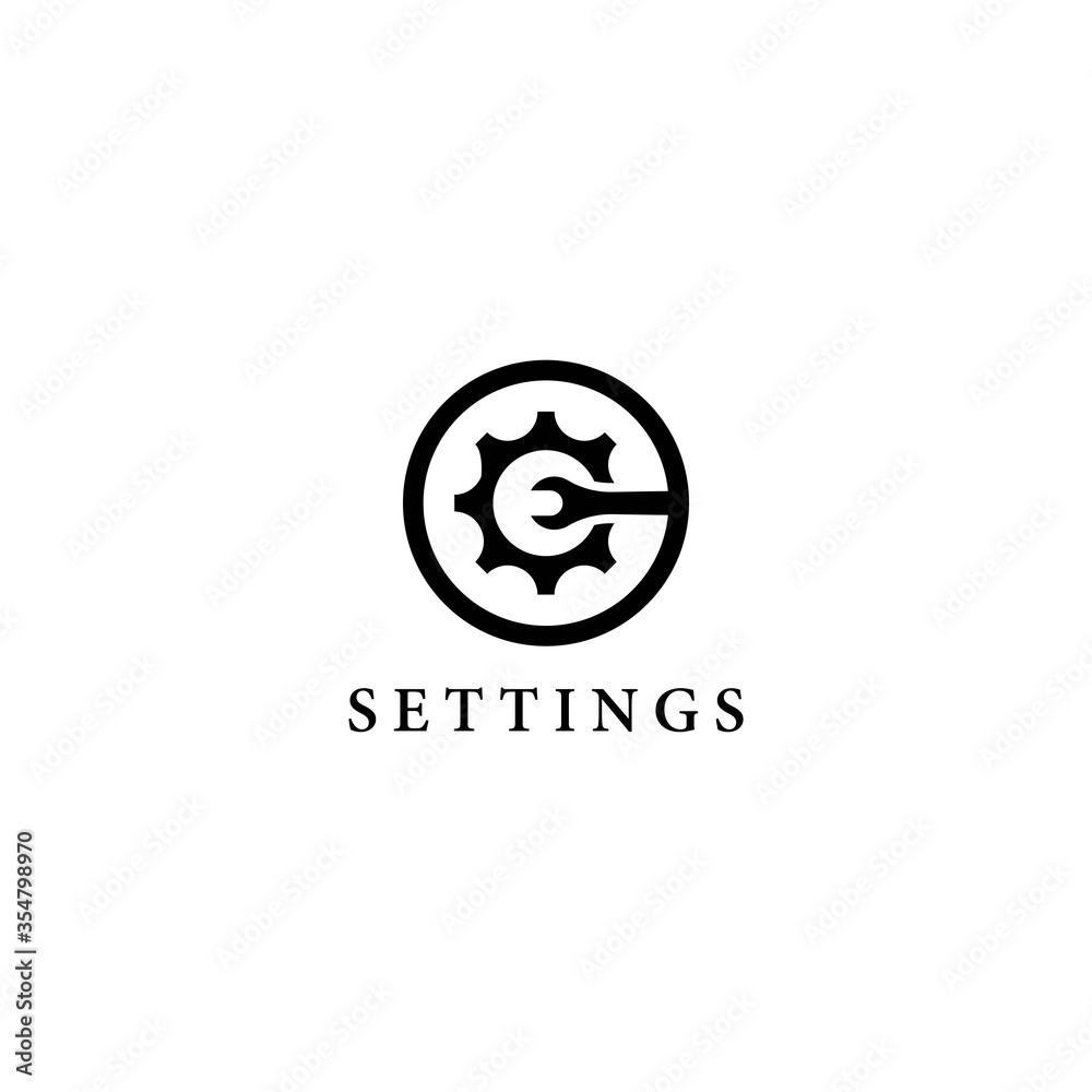 Settings logo template vector icon design Settings logo template vector icon design