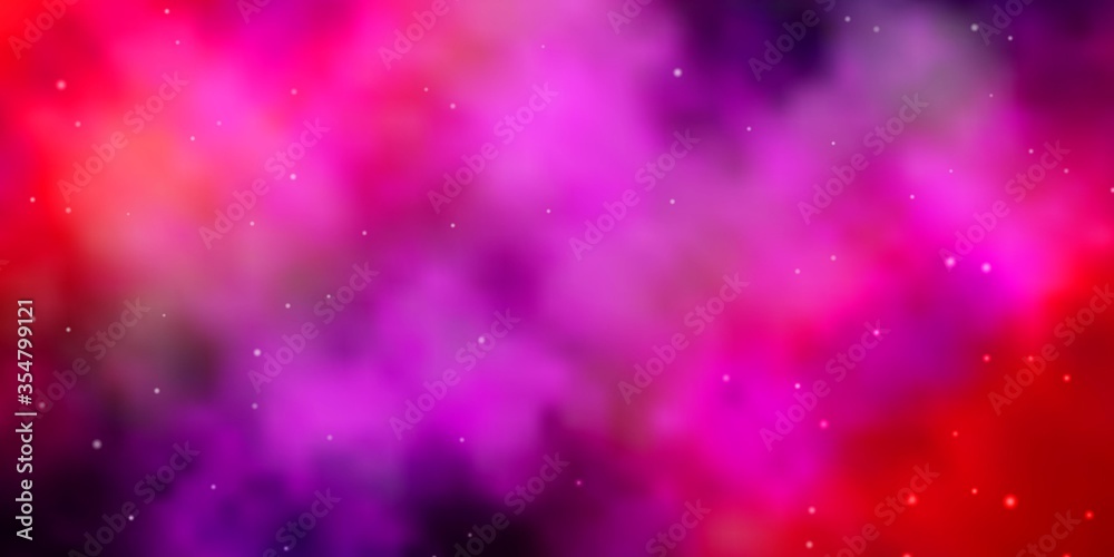 Dark Pink, Yellow vector background with colorful stars. Colorful illustration in abstract style with gradient stars. Best design for your ad, poster, banner.