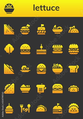 lettuce icon set