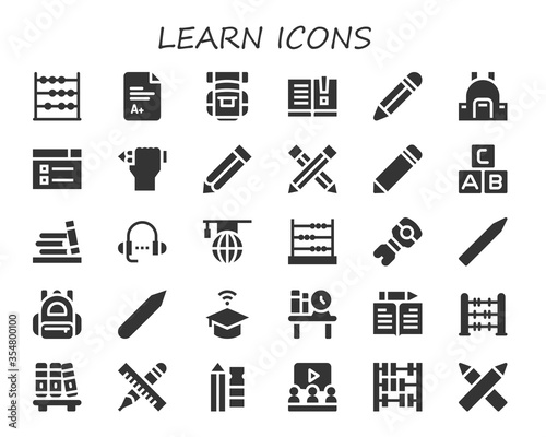 learn icon set