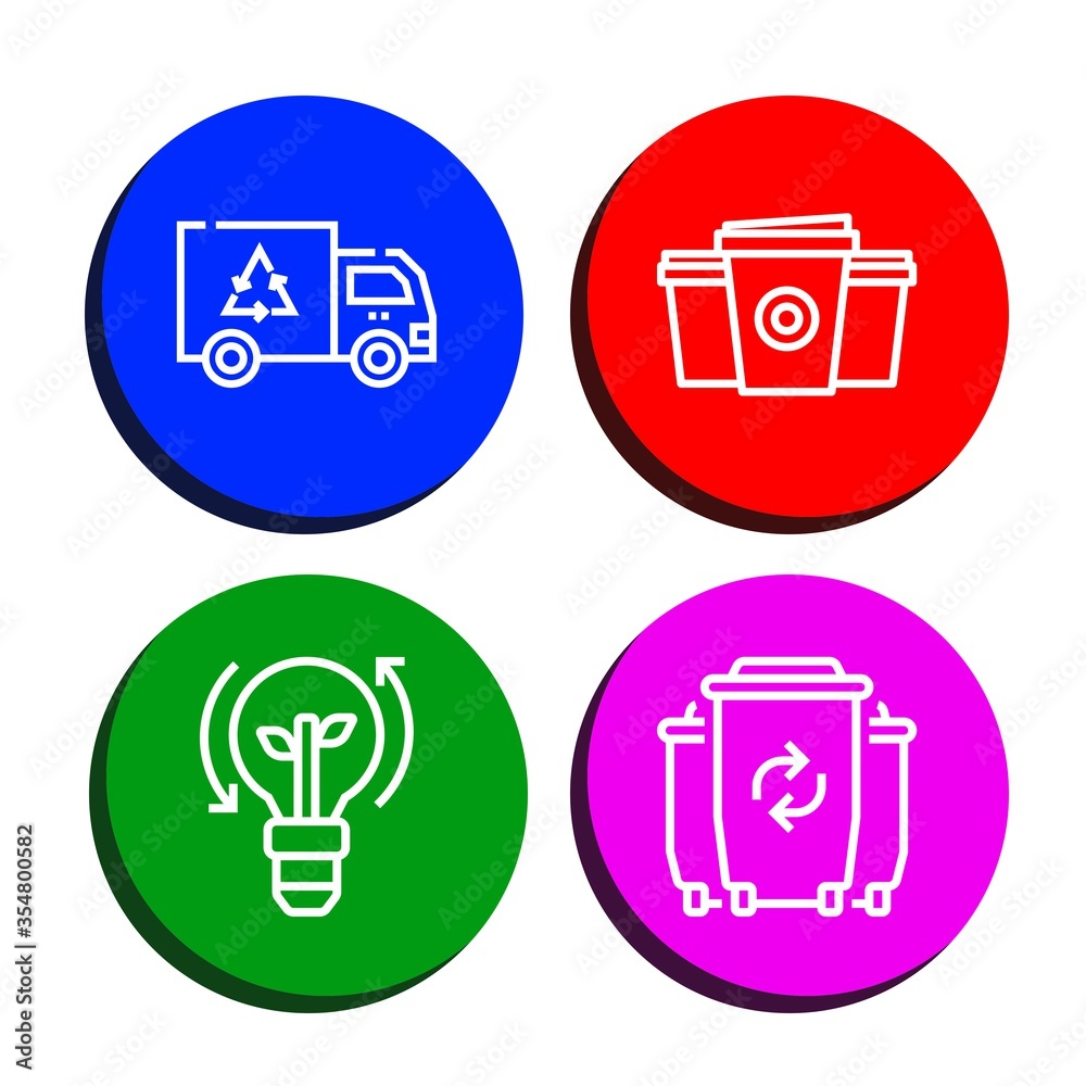 Set of recycle icons Set of recycle icons