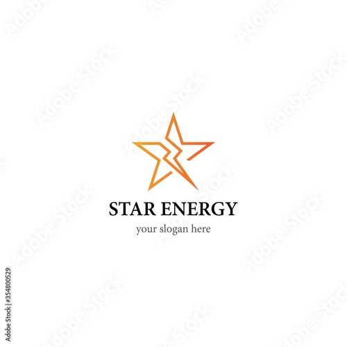 Star energy logo vector icon design