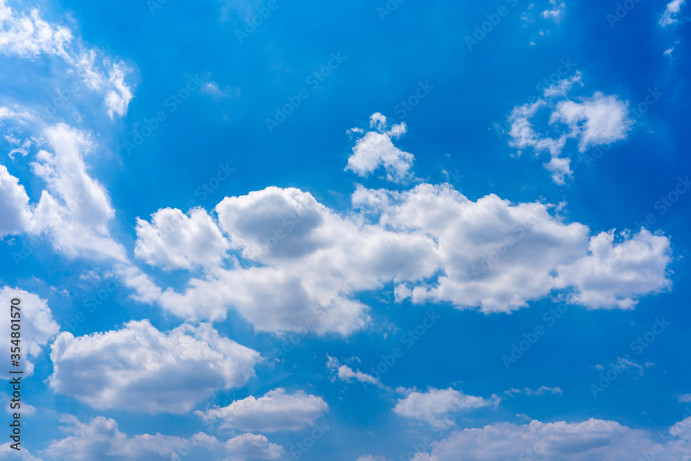 Beautiful blue sky with white clouds floating Beautiful blue sky with white clouds floating
