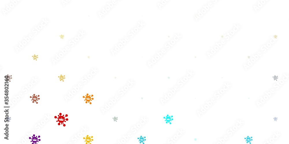 Light blue, yellow vector template with flu signs. Light blue, yellow vector template with flu signs.