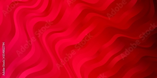 Light Red vector background with bent lines. Bright sample with colorful bent lines, shapes. Design for your business promotion.