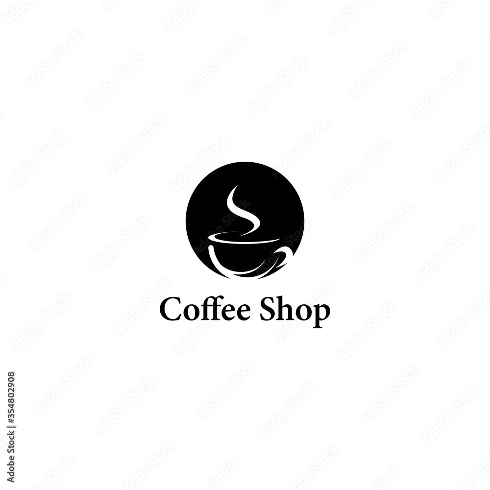 Coffee cup logo template vector icon design