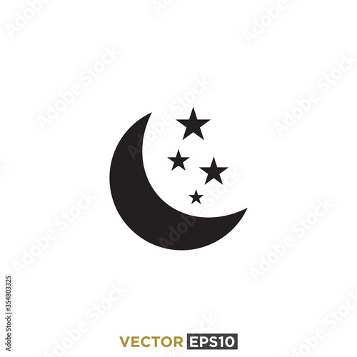 Moon Stars Icon Vector Template Free Download Moon Stars Icon Vector Template - GFXLoad