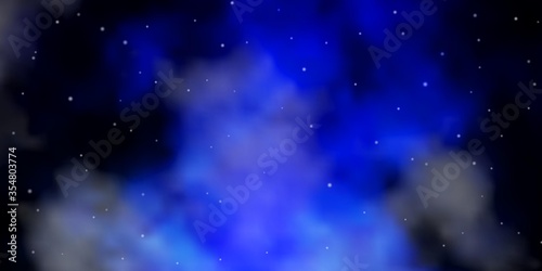 Fototapeta Naklejka Na Ścianę i Meble -  Dark BLUE vector layout with bright stars. Colorful illustration with abstract gradient stars. Design for your business promotion.