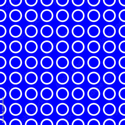 Seamless pattern. Blue  background with white circles . Vector illustration.