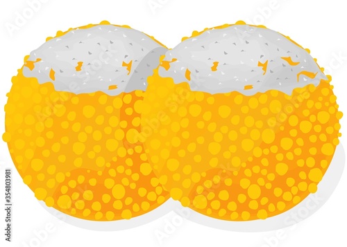 Boondi ladoo or bundi Ladoo Indian Sweets or Mithai Food Vector
