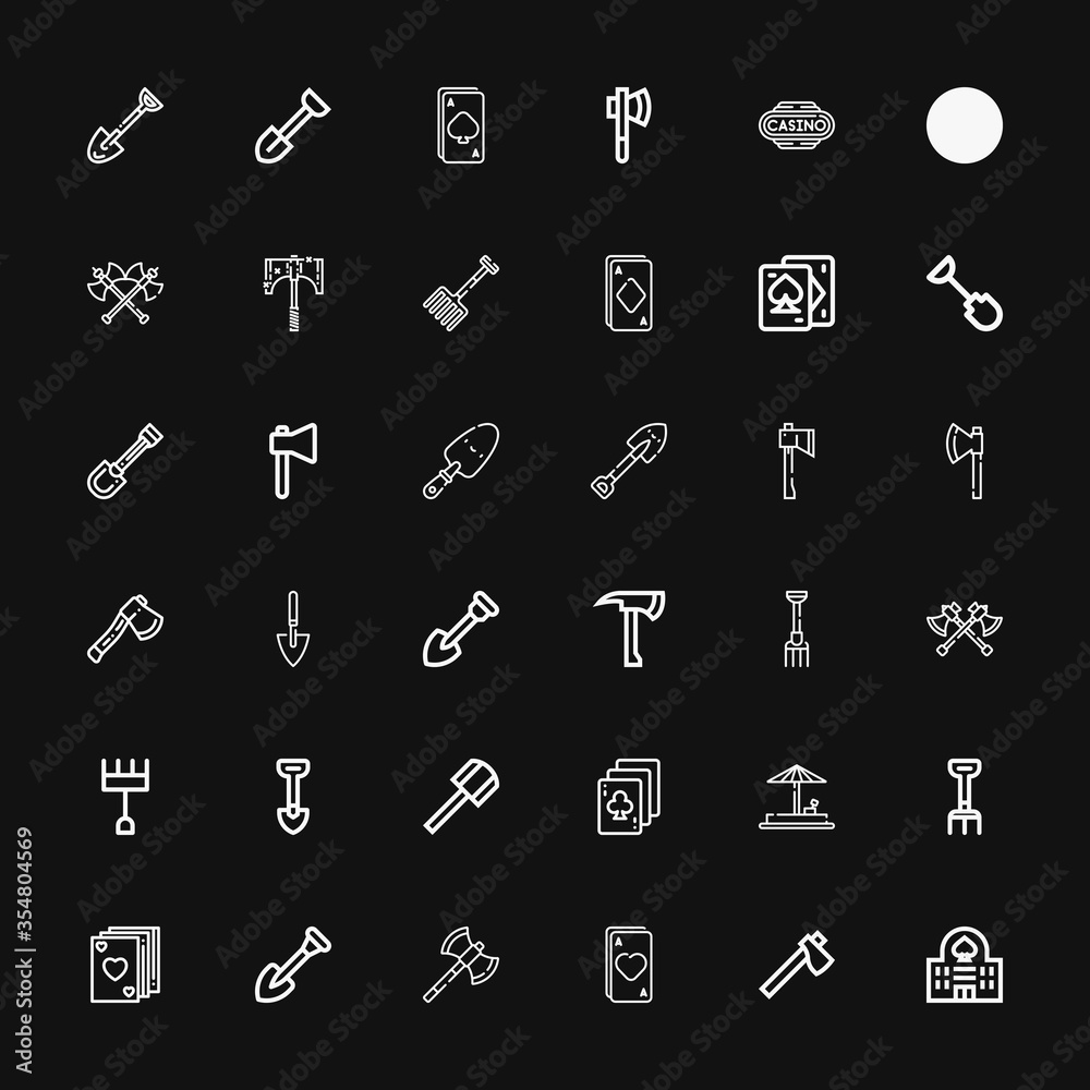 Editable 36 spade icons for web and mobile Editable 36 spade icons for web and mobile