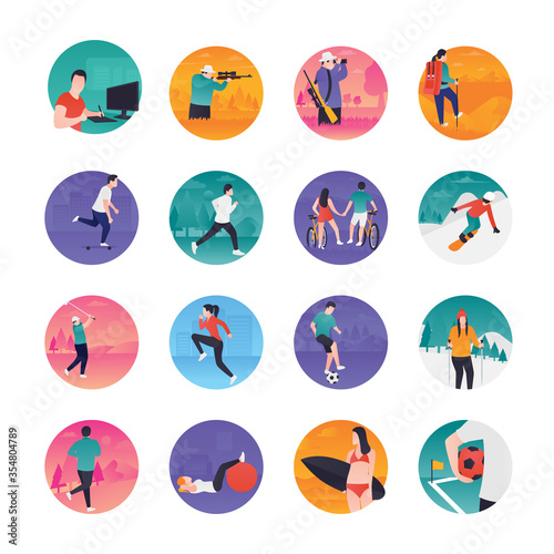 Activity Flat Icons Pack 