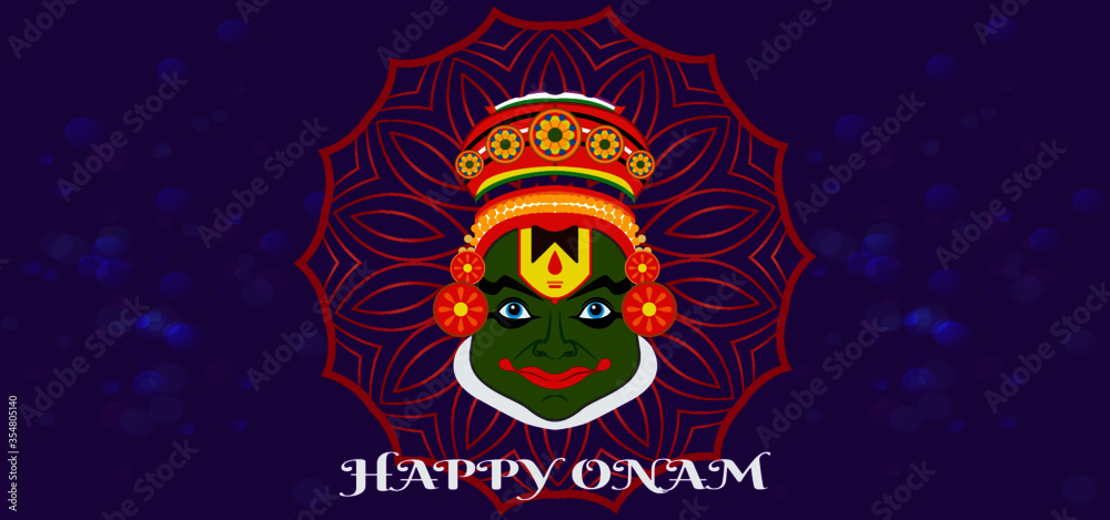 Happy Onam Vector Background