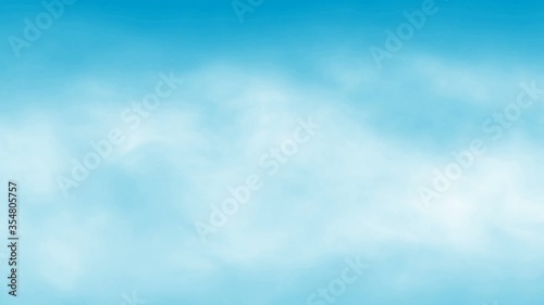 Blue sky with white clouds. Timelapse, Clouds animation 4K seamless loop.