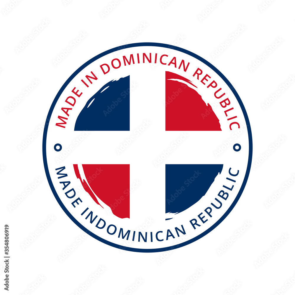 Made in dominican republic vector round label Made in dominican republic vector round label