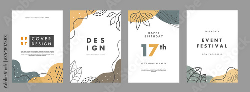 Set of abstract creative artistic templates. Universal cover Designs for Annual Report, Brochures, Flyers, Presentations, Leaflet, Magazine.