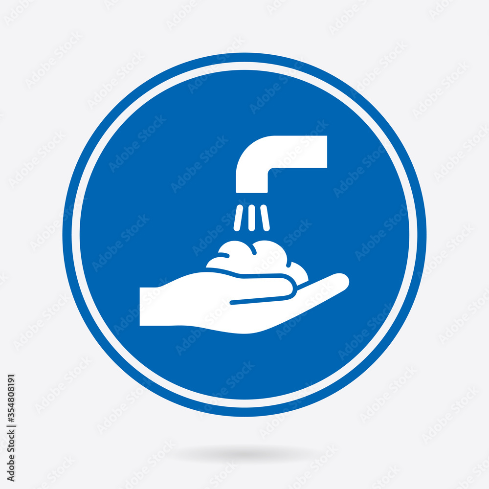 Hand washing - vector icon. Illustration isolated. Simple pictogram. Hand washing - vector icon. Illustration isolated. Simple pictogram.