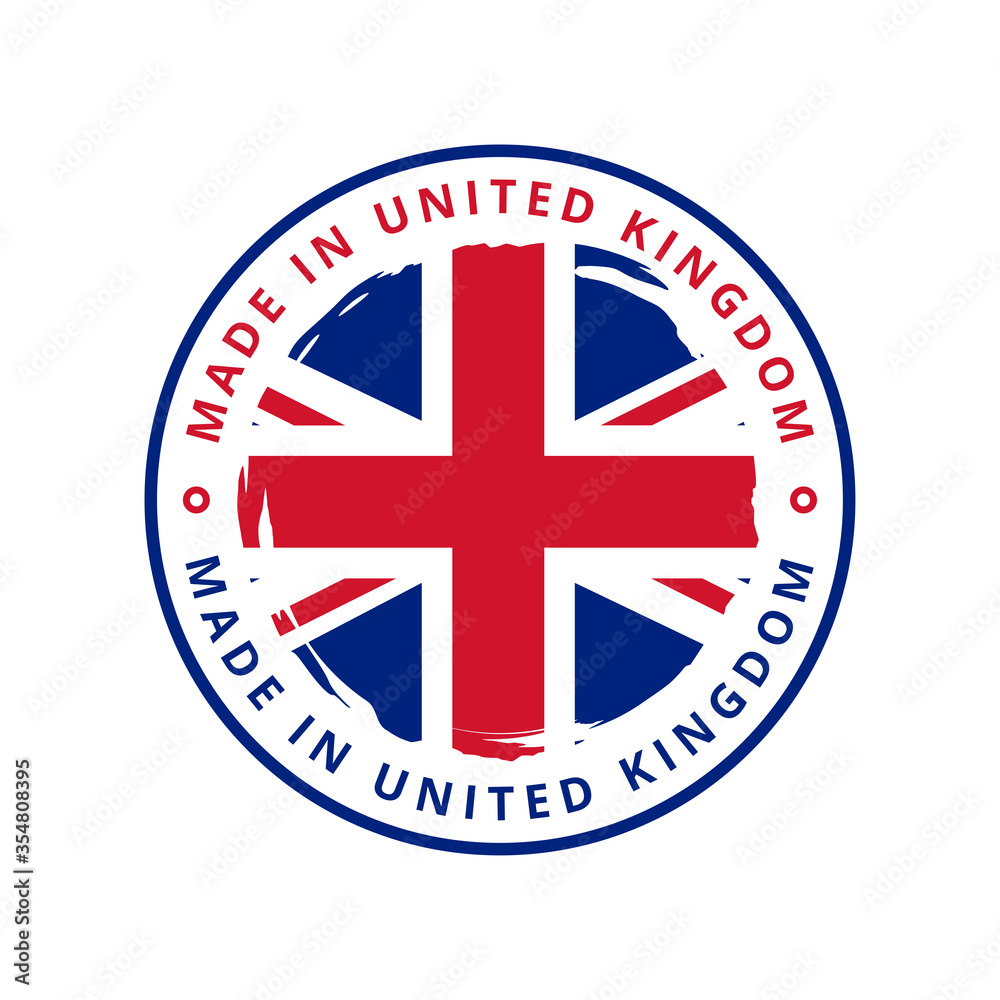 Made in united kingdom vector round label Made in united kingdom vector round label