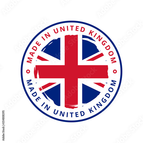 Made in united kingdom vector round label