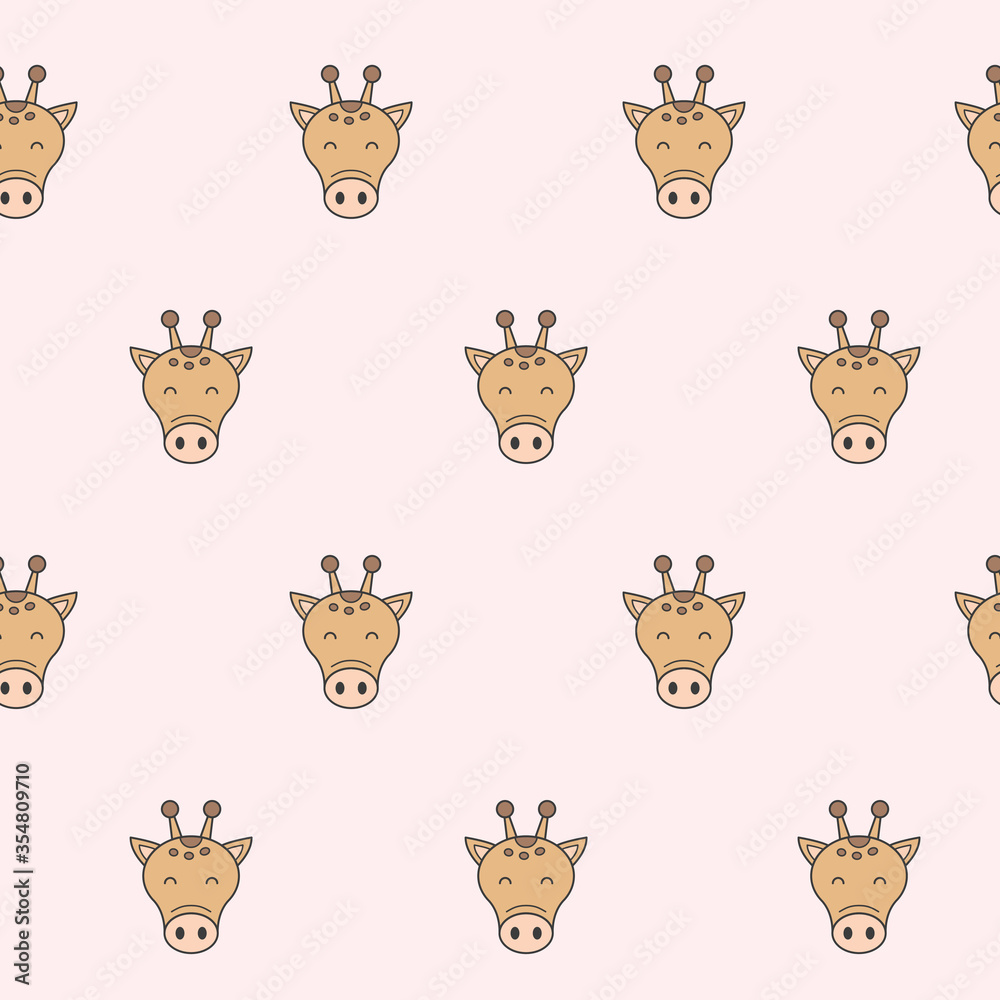 Wrapping paper - Seamless pattern of symbols giraffe for vector graphic design Wrapping paper - Seamless pattern of symbols giraffe for vector graphic design