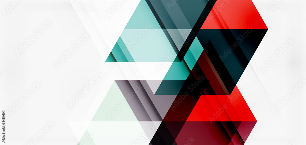 Geometric abstract background, mosaic triangle and hexagon shapes. Trendy abstract layout template for business or technology presentation, internet poster or web brochure cover, wallpaper
