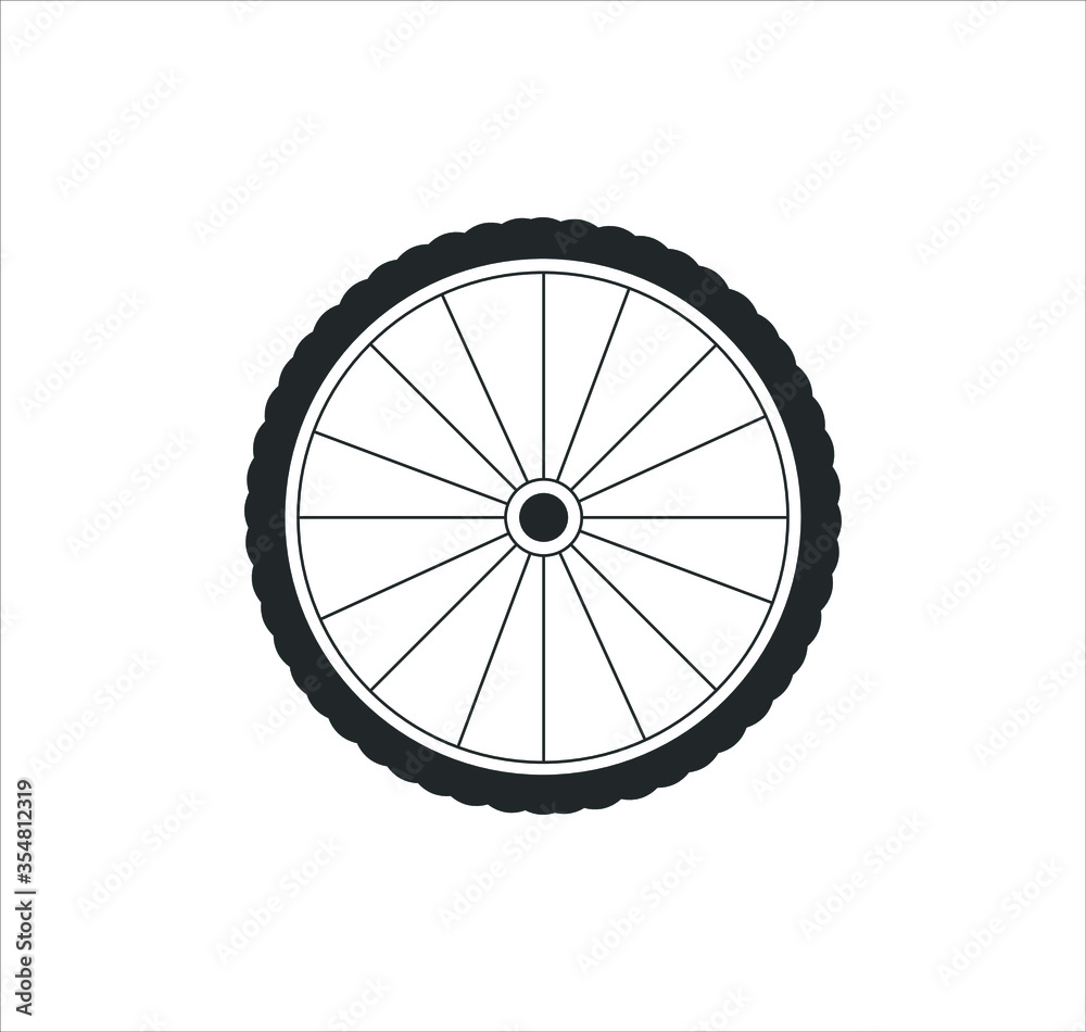 Bike wheel - vector illustration on white background