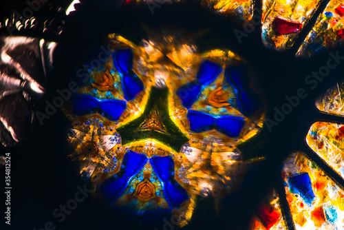 Kaleidoscope pattern, abstract background, real view