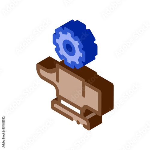 Spare Parts for Production Metallurgical Icon Vector isometric sign. color isolated symbol illustration