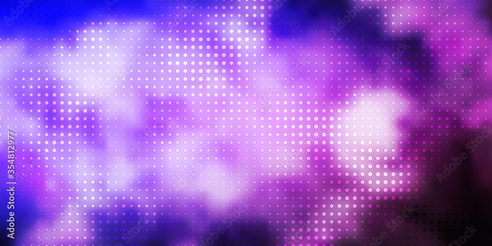 Light Purple vector background with bubbles. Abstract colorful disks on simple gradient background. Pattern for booklets, leaflets.