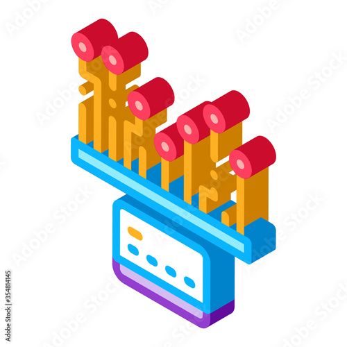 Credit Card Concept Icon Vector. Isometric Credit Card Concept sign. color isolated symbol illustration