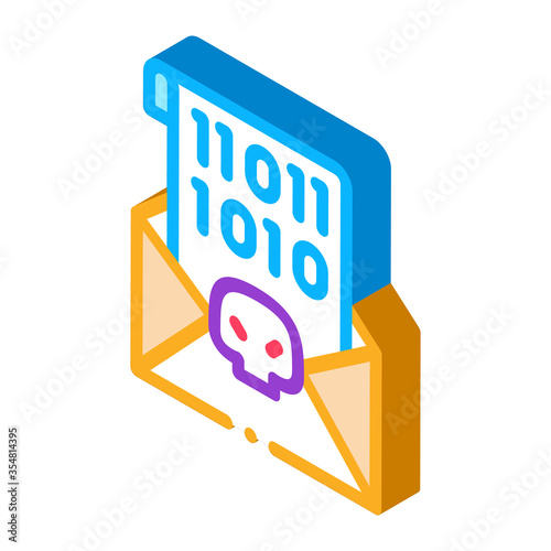Binary Code Icon Vector. Isometric Binary Code sign. color isolated symbol illustration