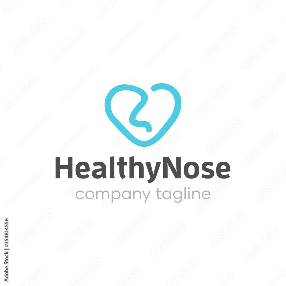 Healthy Nose Logo Template for Your Health and Pharmaceutical Company