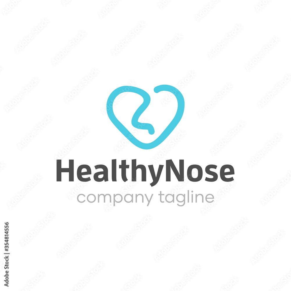 Healthy Nose Logo Template for Your Health and Pharmaceutical Company Healthy Nose Logo Template for Your Health and Pharmaceutical Company