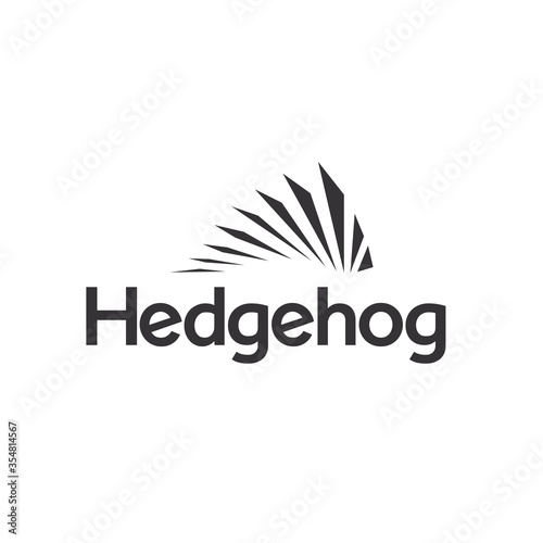 Flat Hedgehog Logo Design Template