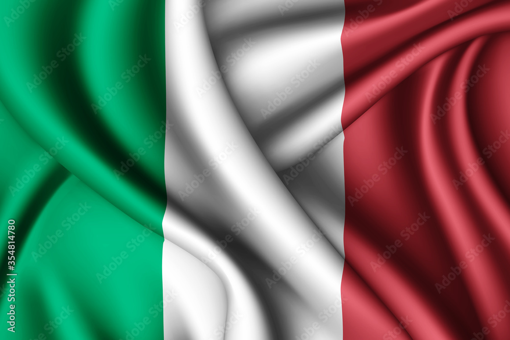 waving flag of Italy