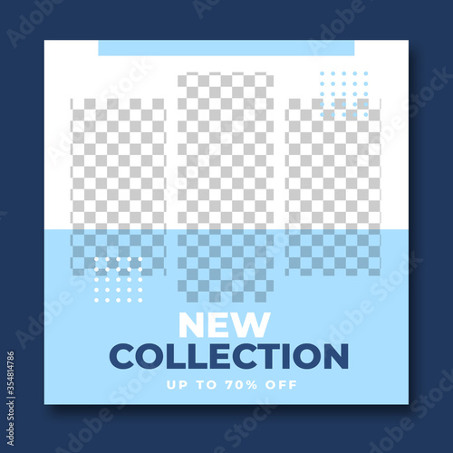 Editable Post Template Social Media Banners for Fashion. Promotion Brand Fashion. Social Media Feed Template