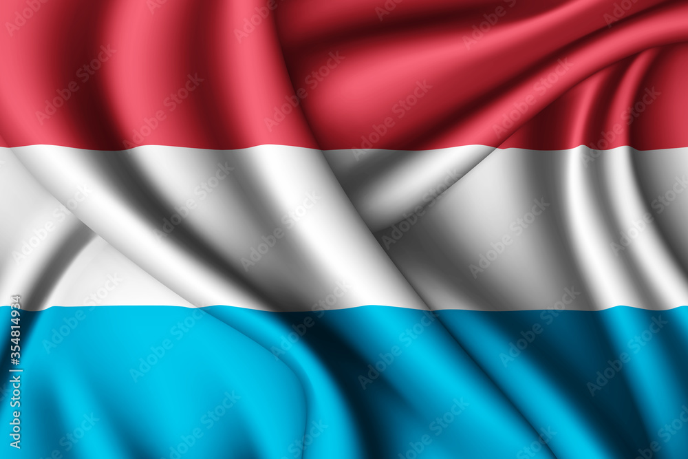 waving flag of Luxembourg