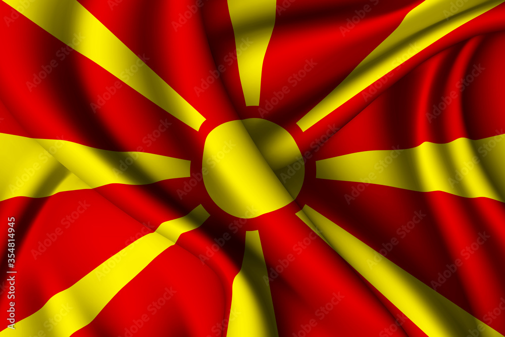 waving flag of Macedonia waving flag of Macedonia