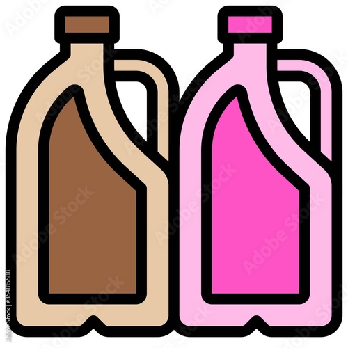 Chocolate milk gallon and Strawberry milk gallon icon