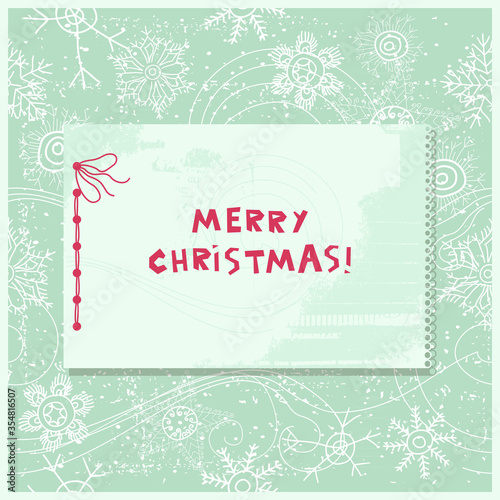 Greeting Christmas card. Do...
