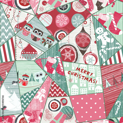 Christmas seamless colorful...