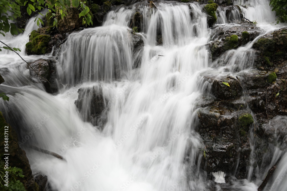 waterfall in the forest waterfall in the forest
