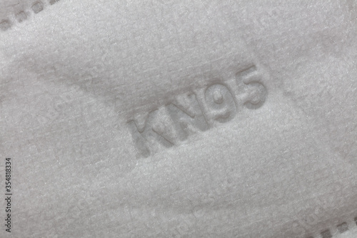 Part of KN95 standard facial mask with 