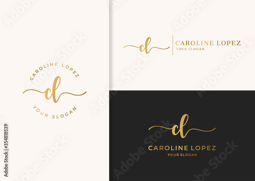beautiful feminine logo design vector. fashion logo concept. modern design.